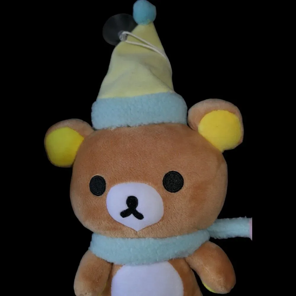 San-X Sanrio Rilakkuma Plush Bears (2) Cartoon Cute Stuffed Animals Japan EUC